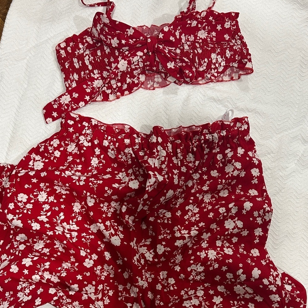 Maternity Floral Red set size small - Picture 3 of 7